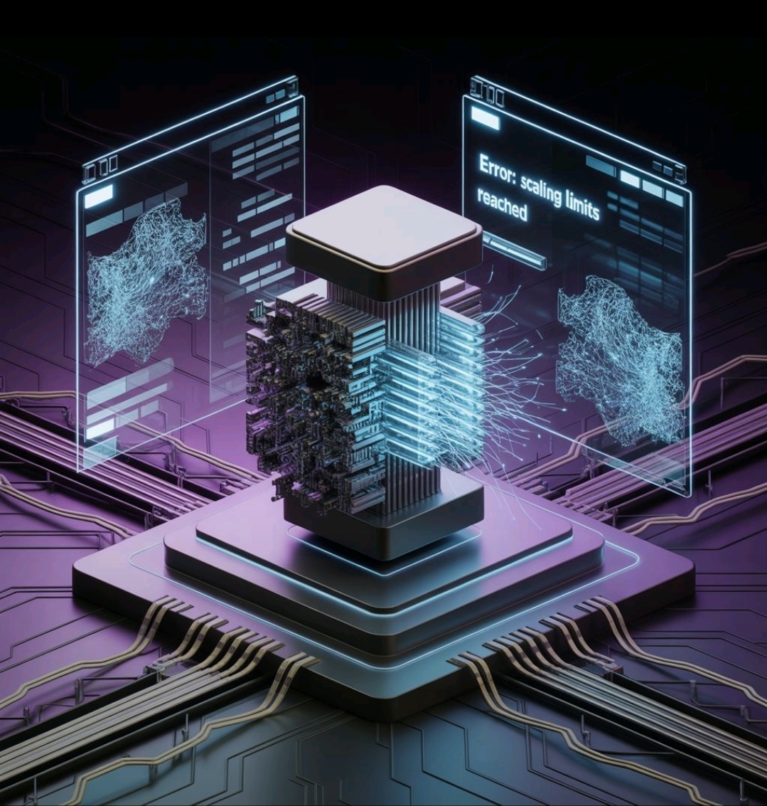 Holographic data core on a circuit pedestal